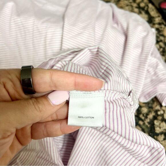 Peter Millar Mens Crown Ease Golf Polo Shirt Pink Stripe Size XL Cotton - Picture 6 of 6